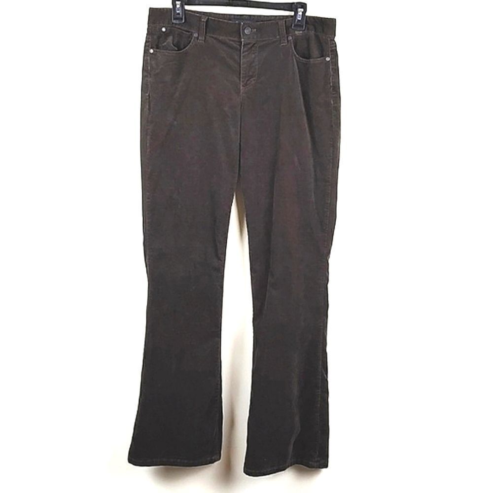 Talbot's Brown Corduroy Boot Cut Trouser Pants Size 10 Classic